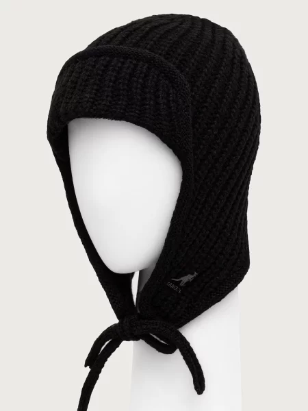 Kangol füles sapka női gyapjú hozzáadásával TRAPPER MIXED fekete