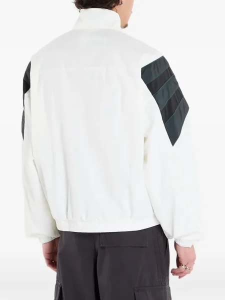 Pălărie Adidas cu dungi cu platformă din jerseu alb