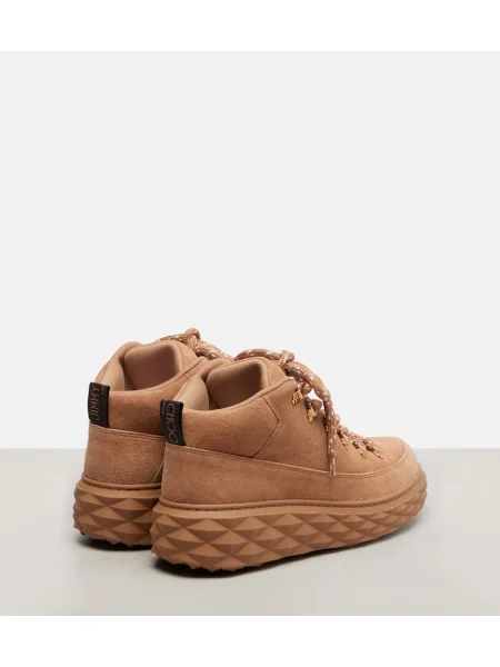 Cizme scurte Jimmy Choo cu platformă bej