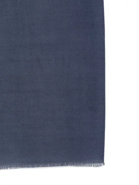 Fular Max Mara cu franjuri albastru