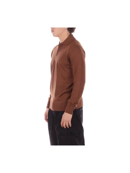 Sweter Alpha Studio wełniany brązowy