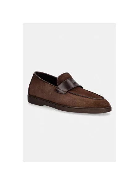 Giuseppe Zanotti mokasyny zamszowe Berth brązowe