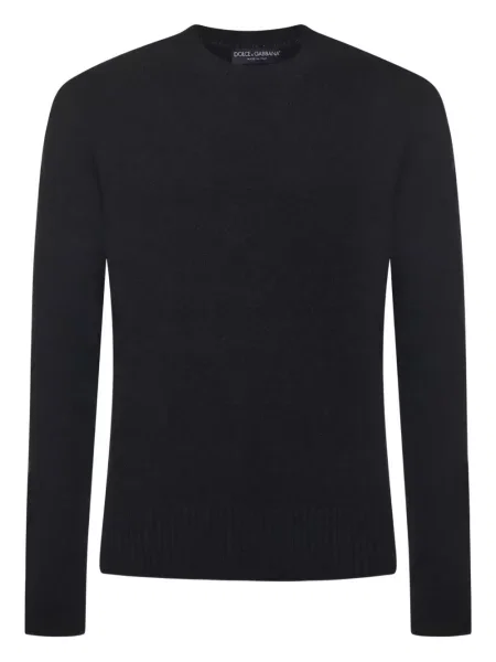 Pulover Dolce & Gabbana cu decolteu rotund negru