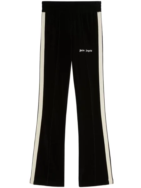 Pantaloni Palm Angels de catifea cu dungi negru