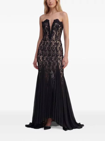 Rochie Marco Gabrielli Atelier din dantelă fără bretele negru