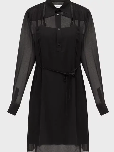 Міні сукня-сорочка Calvin Klein чорна