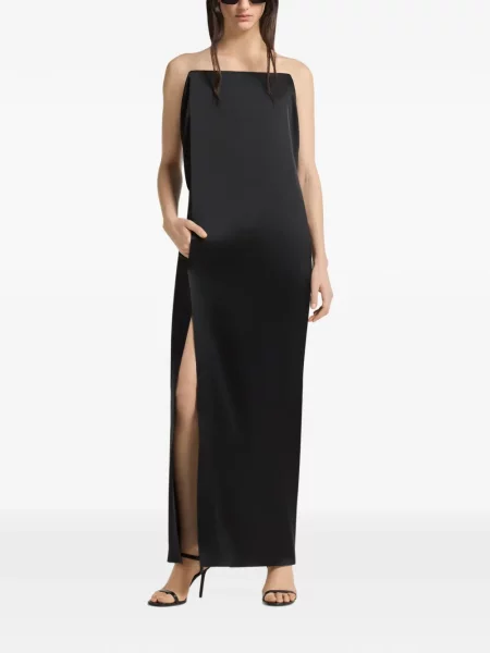 Rochie maxi Courreges din satin negru