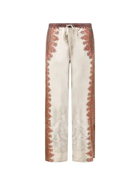 Pantaloni Pierre-louis Mascia cu imagine cu model paisley cu cordon