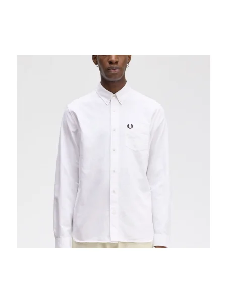Dlhý košeľa Fred Perry keper s dlhými rukávmi béžová