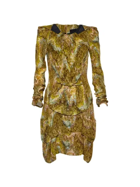 Rochie Peter Pilotto de mătase cu imagine maro