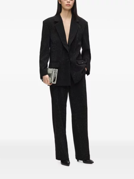 Stras pantaloni Karl Lagerfeld negru