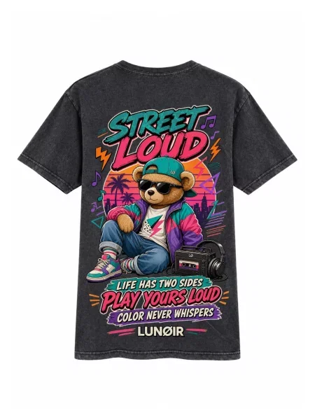 LUNØIR Studio Majica Street Loud' crna