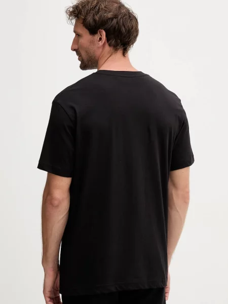 Just Cavalli tricou din cu imprimeu negru