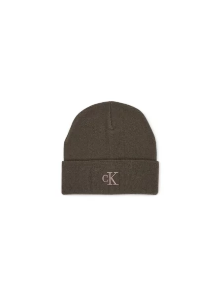 Czapka Calvin Klein z haftem brązowa