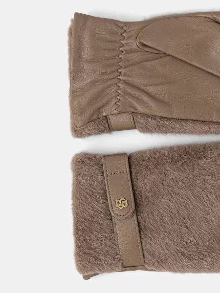 Рукавички BOSS коричневий