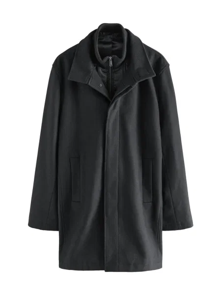 Next Palton de primăvară-toamnă negru