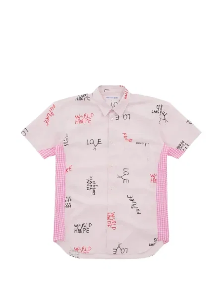 Košulja Comme Des Garçons Shirt s printom ružičasta