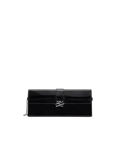 Kopertówka Karl Lagerfeld z logo czarna