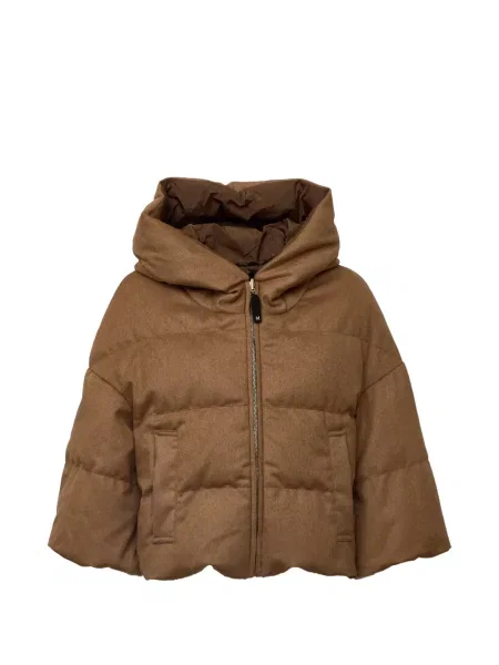 Geacă Max Mara cu glugă maro