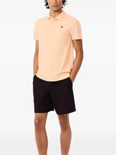 Pantaloni scurți Lacoste cu cordon maro
