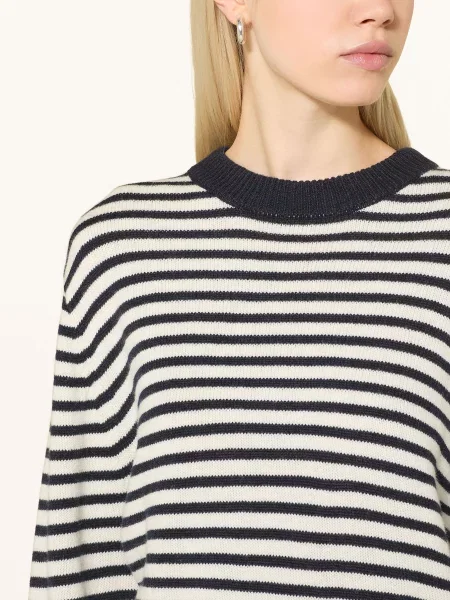 Neo Noir Sweter Rivi weiss granatowy