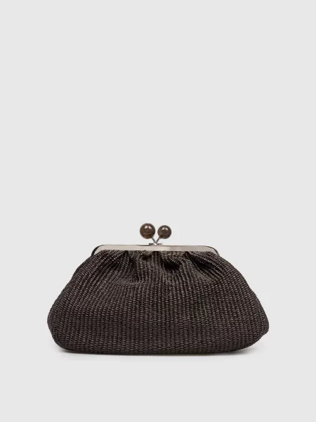 Плетена сумка Pasticcino з рафії Max Mara Weekend коричнева