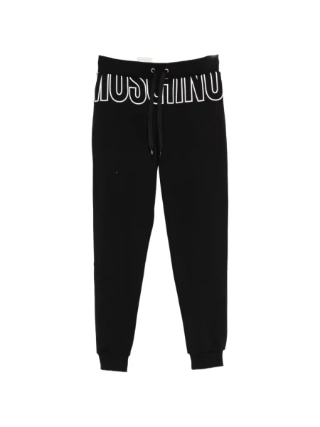 Pantaloni Moschino cu imagine alergare negru