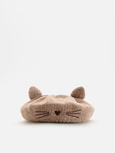 Reserved Gyapjúkeverék beanie sapka bézs