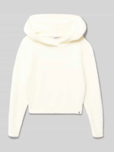 Sweter o kroju regular fit z dodatkiem Garcia biały