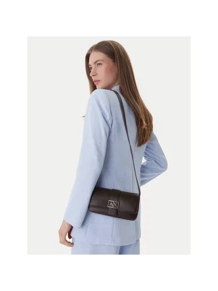 Armani Exchange Geantă poștaș maro