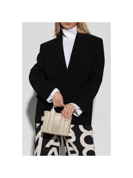 Torebka skórzana Marc Jacobs skórzana beżowa