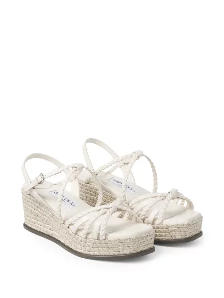 Sandale Jimmy Choo țesuți alb