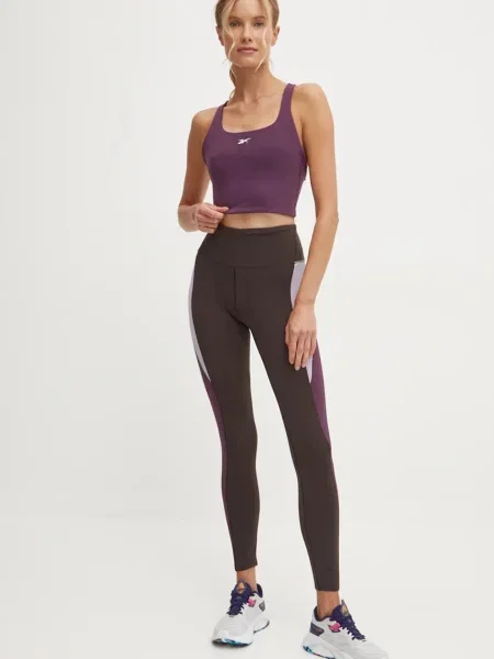 Športová podprsenka Reebok LUX Collection fialová