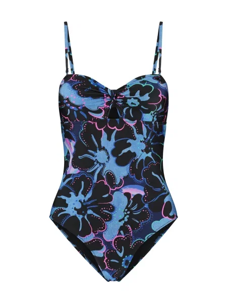 Shiwi Costum de baie întreg Zia albastru marin / azur / roz negru