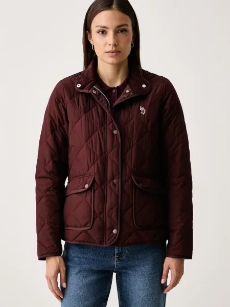 U.S. Polo Assn. geacă de tranziție pentru femei QUILTED JACKET maro
