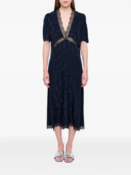 Rochie midi Zadig&voltaire din dantelă albastru