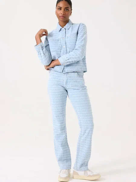 GARCIA Jeans Celia albastru denim alb