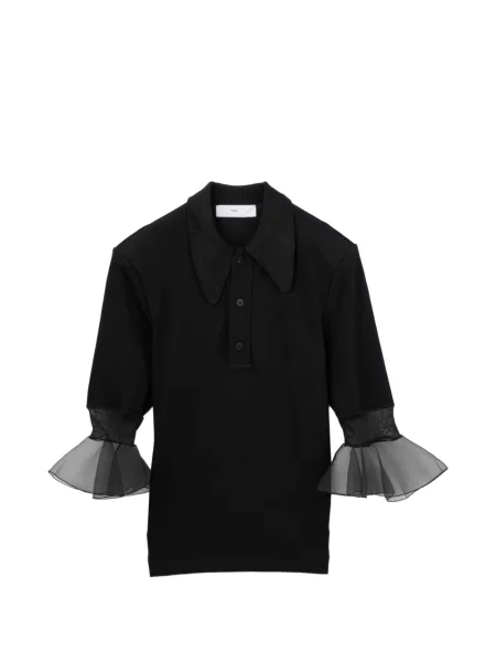 Tricou polo Toga din tul negru