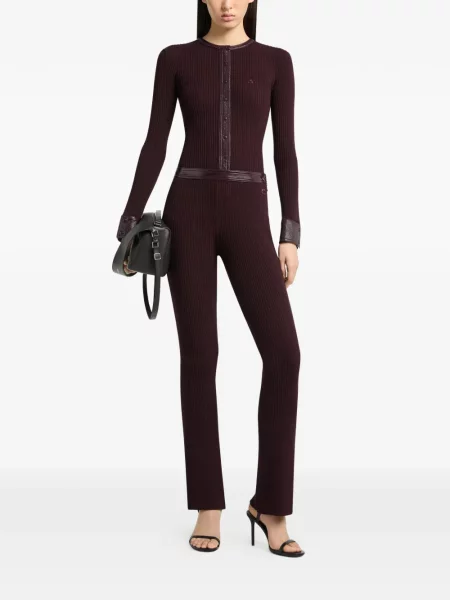 Pantaloni Courreges tricotate violet