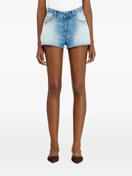 Pantaloni scurți din denim Diesel albastru