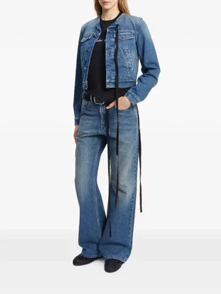 Blugi cu picior larg Ann Demeulemeester albastru