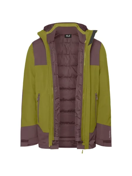 Jakna Jack Wolfskin s kapuljačom zelena