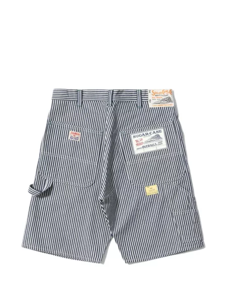 Ριγέ τζιν σορτς Sugar Cane Jeans μπλε
