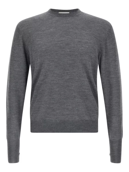 Tricou Ma'ry'ya cu decolteu rotund lung gri