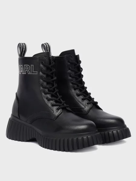 Кожаные ботинки Karl Lagerfeld черные