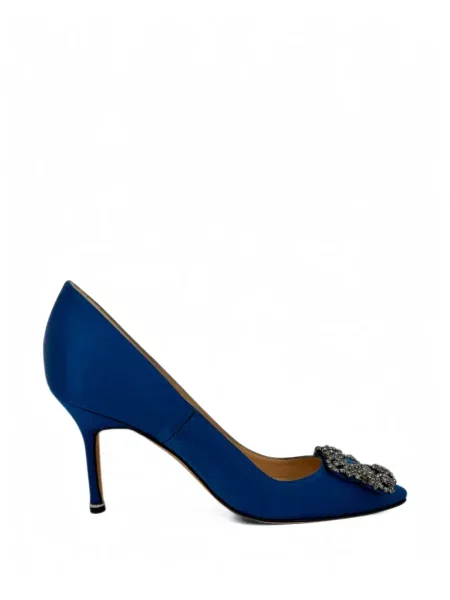 Pantofi cu toc Manolo Blahnik albastru