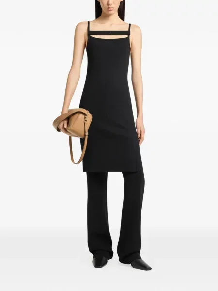 Rochie midi Courreges cu bretele negru