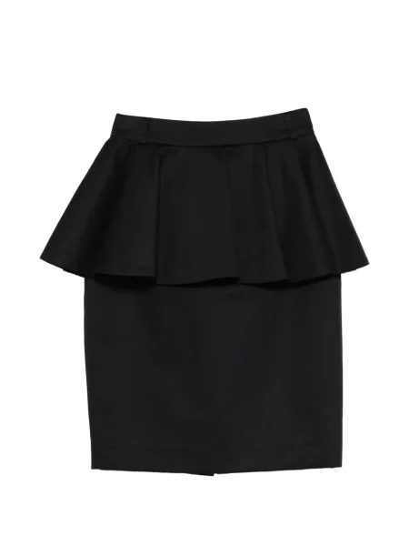 Cu peplum fusta mini Françoise scurtă negru