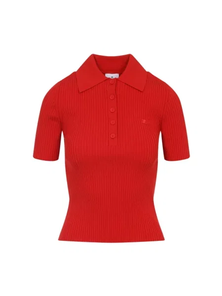 Dzianinowy top Courreges czerwony