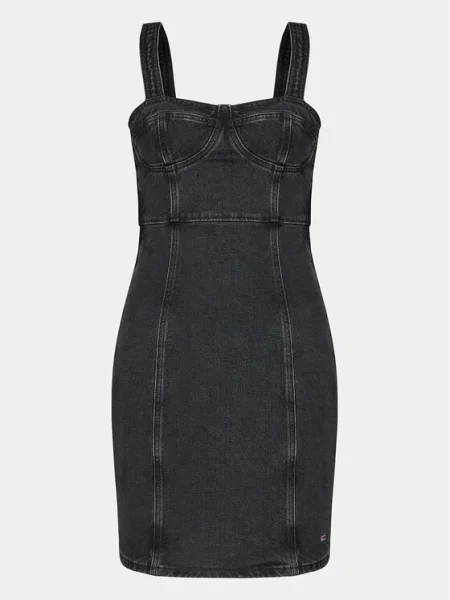 Tommy Jeans Rochie de blugi negru